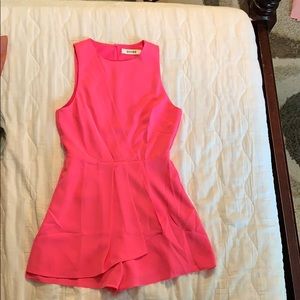 Neon pink romper